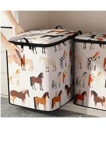 防水家用收纳大号拉链收纳袋，衣柜里的衣服/毯子/被子/枕头，带便携提手的布艺收纳袋