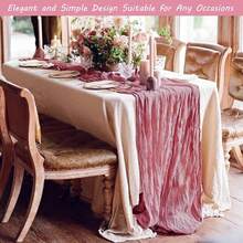 12 Pack 10Ft Cheesecloth Boho Gauze Table Runner - 35x120 Inch Rustic Cheese Cloth Long Runner For Wedding, Bridal Shower, Birthday Party Decor (Dusty Rose) - 彩色 - 查看 9