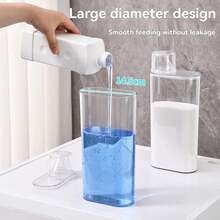 Dispensador hermético de detergente para ropa, dispensador transparente de suavizante de ropa, gran capacidad para almacenamiento de polvo de alimentos - 1500 ml - Ver 7