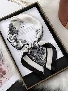 1pc Polka Dot & Plaid Printed Bandana, New Vintage Style Square Scarf, Women Breathable Sun Protection Headscarf, Neckerchief