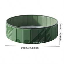 1pc Portable Non-Inflatable Easy Set-Up Swimming Pool, Outdoor Summer Courtyard Water Play Pool, Composite Board Round Family Relaxing Fun Pool, Ball Pit - Multicolor - View 13