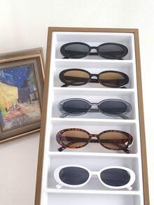 5PC大盒時尚(黑黑茶灰框紅豆茶白)