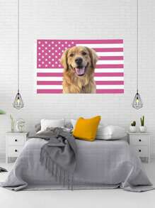 1 Stück personalisierte Foto Garten Flagge mit Ihrem Bild im amerikanischen Flaggenstil, Yard Fahne Geschenk für Mama, Papa, ihn, sie, 60x90cm/90x150cm/122x183cm Außendekoration für Valentinstag, Muttertag, Vatertag, Geburtstag, Jahrestag