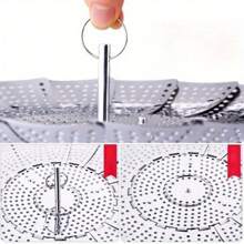 1pc Household Stainless Steel Steamer Portable Folding Retractable Vegetable Steaming Plate Fruit Drippin Plate Mantou Steamer Frame