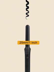 Tenaza de rizar de 25mm con turmalina cerámica, barril de 25mm que produce rizos clásicos - Para usar en cabello corto, mediano y largo con voltaje dual