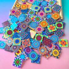 1 Pack 150g Fusible Glass Mosaic Pieces, 3D Beautiful Mosaic Tiles In Various Colors And Patterns, Home Decor, DIY Crafts, Floral Art Pattern, Creative Art Projects DIY Mosaic Craft Supplies - Multicolor - View 13