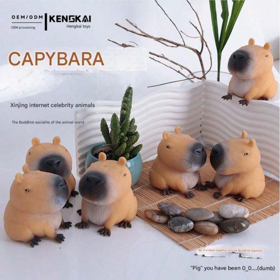 Capybara Stress Relief Toy – Viral Squishy Animal Fidget For Anxiety & Relaxation
