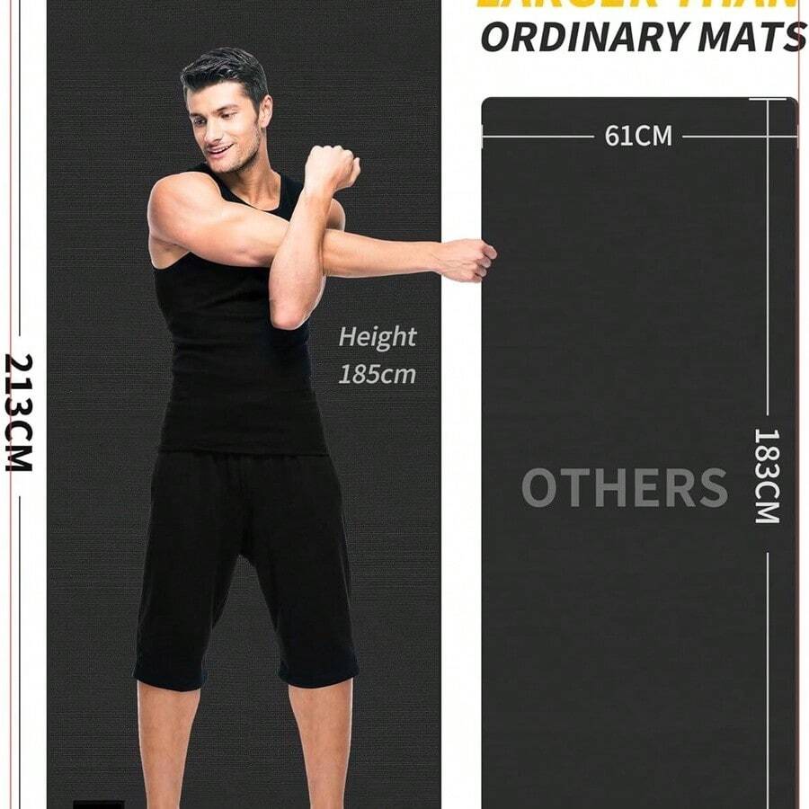 CAMBIVO Yoga Mat, Extra Long And Wide Exercise Mat 84" X 30" X 1/4 Inch, Large Non Slip Workout Mat For Fitness, Barefoot Workouts, Home Gym Studio - Multicolor - View 1
