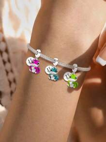 1 PC Silver PlatedLove Lizard Pendant Charm Pendant Ball Suitable For Bracelets DIY Women's Jewelry