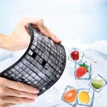 1pc/2pcs 160-Cavity 1*1cm Mini Square Silicone Ice Cube Trays, Reusable Flexible Ice Cube Molds, Unbreakable Ice Cube Making Tools For Whiskey, Milk, Juice, Chocolate And Other Beverages