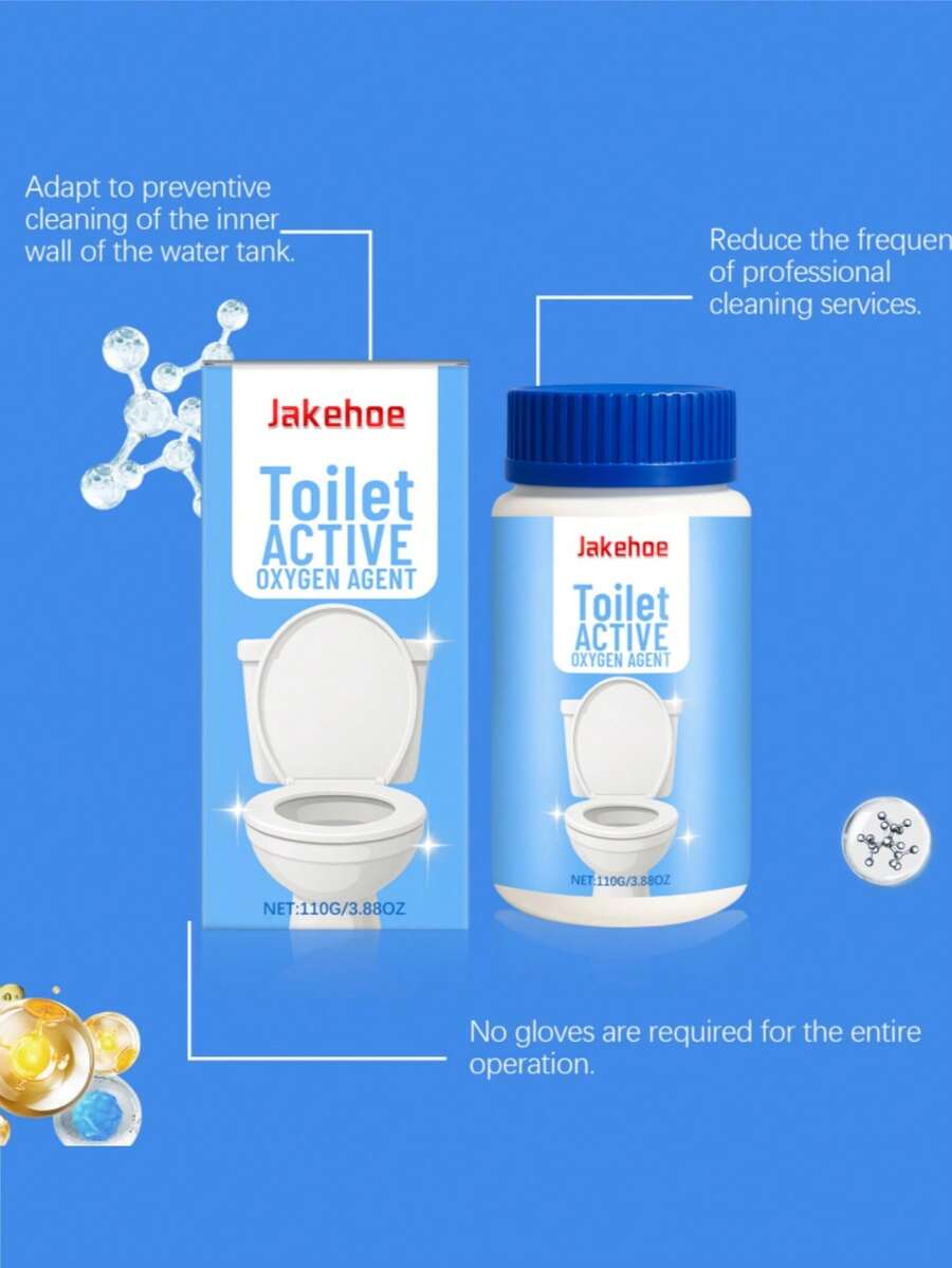 Active Toilet Cleaning Powder, Household Bathroom Toilet Cleaner, Eliminate Odor And Stain, Clean And Descale