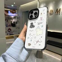 4 件可爱插画手机壳适用于 15 Pro Max、16、13 和 14，防震
