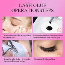 2pcs 5ml/12ml Eyelash Glue Eyelash Extension Supplies Black Lash Extension Eyelash Adhesive Strong Hold Drys In 0.5-1s With 6-7 Weeks Retention By Existing Beauty Lashes For Beginners To Use At Home And Cluster Lash DIY - 黑色 - 查看 3