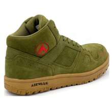 Airwalk AW6353 Boots Men 10.5 Olive Suede Mongo Mid Comp Toe EH Work Shoe KHD255