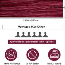 12 Pack Boho Gauze Table Runner - 35x72 Inch Rustic Cheese Cloth Long Table Runner For Wedding, Bridal Shower, Birthday Party Decor (Burgundy) - 酒紅色 - 查看 2