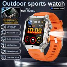 GUHUAVMI GUHUAVMI Ultra Large Capacity Battery Sport Smart Watch, 1000mAh Huge Battery, 2.01inch HD Full Screen Touch, Wireless Call/Dial, LED Flashlight, Clock, Music Control, Shutter Control, Fitness Tracker, Heart Rate/Sleep Monitoring, IP68 Waterproof Smartwatch For Men Women, Compatible With Android/IOS