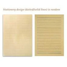 16件/20件套，亚麻图案信封和文具套装，复古牛皮纸邀请卡、明信片、漆面信封、请柬、商务信封、节日礼品信封 - 彩色 - 查看 7