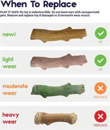 Dogwood Durable Dog Chew Toy, Large - Long Lasting Chew Stick Made With Real Wood - USA Made, L