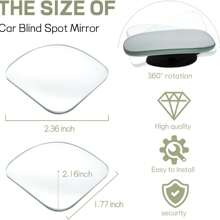 2pcs Car Rearview Mirror Car Blind Spot Mirror 360 Car Reversing Auxiliary Mirror Glass Borderless Fan-Shaped Small Round Mirror