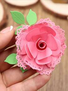 1pc Layred Flower Leaves Metal Die Cuts, Merry Christmas Wedding Flower Leaf Cutting Dies Cut Stencils For DIY Scrapbooking Album Decorative Embossing Paper Dies For Card Making