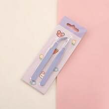 1 set di pinzette in acciaio inossidabile a colori macaron, dritte e piegate, per fai da te, scrapbooking e applicazione di ciglie