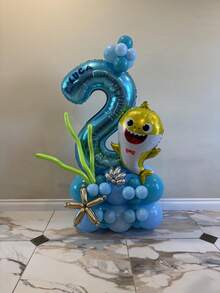 40 Inch Large Numbers Balloons ,Foil Mylar Big Number Balloons For Birthday Party Supplies Decorations - Blue - View 4