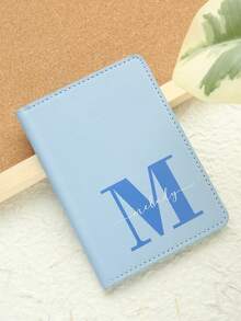 Takeoak 1 Stück personalisierter Namens- & Initialen-Passcover, schicker personalisierter Monogramm-Passhalter, bunte personalisierte Initialen-Dokumentenkartenhalter, einzigartiges Reisegeschenk, Geburtstags-, Hochzeits-, Braut-, Freundschaftsgeschenk, Schulmaterial, Schulgeschenk, für Büro, Lehrergeschenke, für Universität, für Kollegen, für Studentenwohnheime, für Lehrer, für Jungen und Mädchen, großes Fassungsvermögen