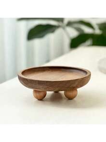 1pc Vintage Wooden Jewelry Dish, Fragrance Display Rack, Aromatherapy Tray, Entrance Key Storage Tray, Home Decor For Women Storage Organizer Travel Essentials Back To School Dormitory Storage - Multicolor - View 10