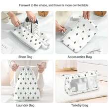 8 Set Travel Essentials, Suitcase Organizer Bags, Packing Cubes, Storage Bag, Travel Organizer Bags, Vacation Essentials, Travel Accessories, Cruise Essentials, Beach Essentials, Purse Essentials, School Supplies, Suitable For Organization And Storage - cây xương rồng - Xem 6