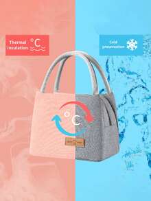 1pc Personalized Name Letter Theme Insulated Lunch Bag, Linen Blend Material, Ideal Gift For Back To School, Anniversary, Birthday Party And Special Occasions,Delicate Romance,Home & Living,Haunt Your Home,Souvenirs,Elegant Living - Multicolor - View 10