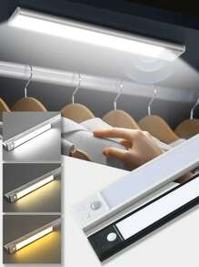 1pc Indoor Lighting, Bulb, Home, Summer, Cabinet Lamp, LED Indoor Motion Sensor Light, USB Rechargeable Cabinet Lamp, Adjustable Light Color Cabinet Lamp, Kitchen, Staircase Wireless Counter Light