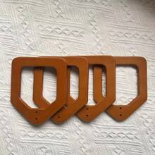 1 Pair Wooden Rhombus Handle DIY Wallet Making Woven Bag Accessories Handle Wallet Modification Gift Making Material Retro Elegant Texture High-End Handle Back To School Supplies