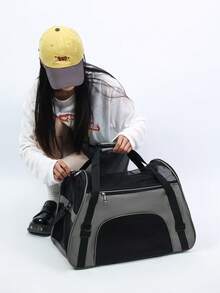 Cat Carrier Breathable Handbag, Expandable Pet Carrier Backpack, Portable Pet Cage, Popular Airline Approved Pet Carrier - Gray Trumpet - View 9