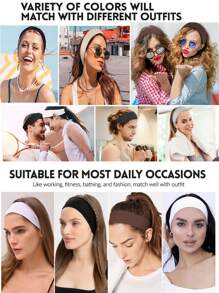20 pezzi Bandane da donna, fasce per capelli sportive alla moda, fasce per capelli da donna antiscivolo, fasce per capelli, multicolore, sportive, elastiche e traspiranti; accessori per capelli per yoga, valore estetico elevato, fasce per capelli morbide e elastiche per allenamento, yoga, corsa