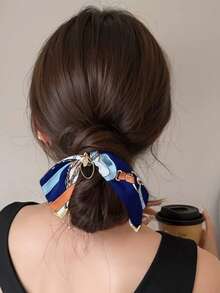 1 件女士蝴蝶结发圈，简约优雅丝绸质感发饰，时尚发带，蝴蝶结配饰，发带，发饰，马尾辫夹，发圈，发胶 - 彩色 - 查看 7