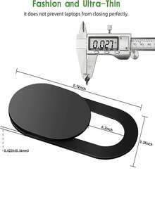 10pcs Ultra-Thin Webcam Cover Slide, Privacy Protection Shutter Suitable For Laptop, Computer, Tablet, Apple 14/13/12/8/7/6 Plus [Black]