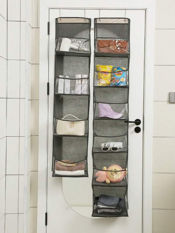 1pc 4-Layer Hanging Storage Bag, Behind Door Toy Organizer, Multifunctional Hanging Basket For Underwear, Sundries