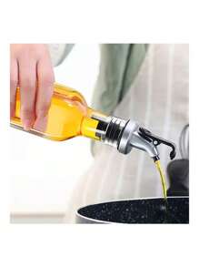 2pcs Oil & Vinegar Glass Bottles Set, 2x500ml, Transparent Bottles For Oil And Vinegar, With Pouring Spout, Funnel And Labels - Kitchen Olive Oil Glass Bottle Strainer