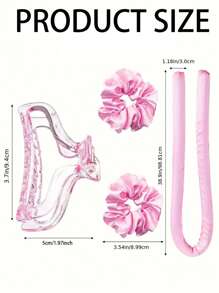 12pcs Satin No Heat Curling Rods Set - Heatless Curling For Soft Waves & Frizz-Free Styling, No Heat Curlers For Sleeping, Jumbo Curler Heads With Soft Bristle Brush, Teasing Comb, Rat Tail Comb & Duck Bill Clips, Hair Styling Kit, Hair Tool Kit, Hairstyling Set, School Stuff, Curly Hair Tools