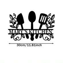 1 件厨房金属墙饰、个性化礼品厨房墙饰、定制标志餐厅厨师墙饰、咖啡厅金属标志、家庭厨房礼品 - 黑色 - 查看 13