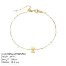 Cadena brazalete DIY de 26 letras para mujeres, accesorio de joyería, de acero inoxidable de alta calidad, a la moda y personalizado