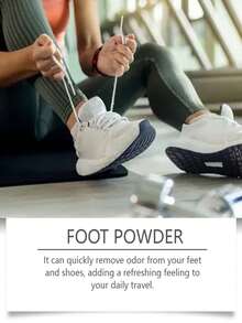 1 Confezione da 100g di Polvere Detergente per Piedi, Polvere Deodorante per Scarpe, Deodorante, Deodorizzante per Scarpe, Rimuove Odore dalle Scarpe, Mantiene le Scarpe Asciutte, Polvere Detergente per la Cura Quotidiana delle Scarpe