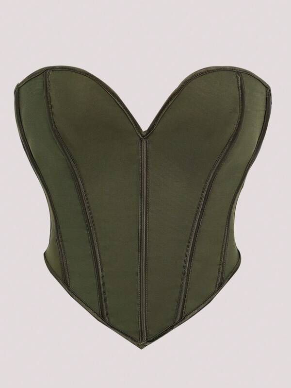 Luxurious Emerald Green Waist Cincher For Women, Body Shaper Bustier