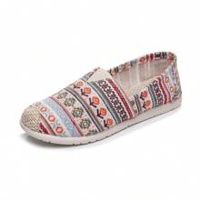 Canvas Flat Bottomed Fisherman Shoes Mesh Fabric Breathable Comfortable Fashionable Printed Upper Casual Board Shoes