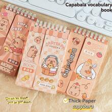 4pcs Capybara Word Notebook, Student Daily English Vocabulary Record Book, Thickened Portable Pocket Notebook, Account Book, Diary, Back To School Supplies