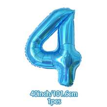 40 Inch Large Numbers Balloons ,Foil Mylar Big Number Balloons For Birthday Party Supplies Decorations - Blue - View 19