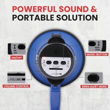 Pyle Megáfono Altavoz Ligero 30W, Bullhorn con Volumen Ajustable, Sirena Incorporada, Alcance de 800 Metros, para Deportes en el Exterior, Animación y Eventos, Rosa