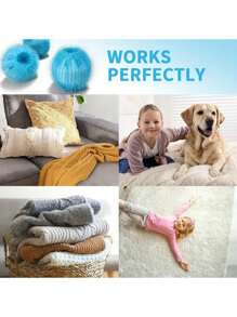 Bolas para eliminación del pelo de mascotas en la lavadora, bolas esponjosas para la colada - Anti, bolas de limpieza para la lavadora, atrapapelusas reutilizables y duraderas, mantiene la ropa y la ropa de cama sin pelos, esencial para los dueños de mascotas - mejora tu experiencia de lavandería