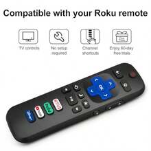 Pack Of 2 ReplacementRemoteControl For RokuTVCompatible For  Roku Hisense Roku Onn Roku  Roku Smart TVs(T For Roku Stick And Box)65hj - RC280 - 查看 4
