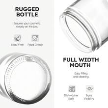 4 Oz Amber Glass Jar With Lids, 48 Pack Small Glass Candle Jars With Lids & Sticker, Empty Cosmetic Containers For Sample, Cream, Spice, Lotion, OintmentsSHEIN - 白色 - 查看 4